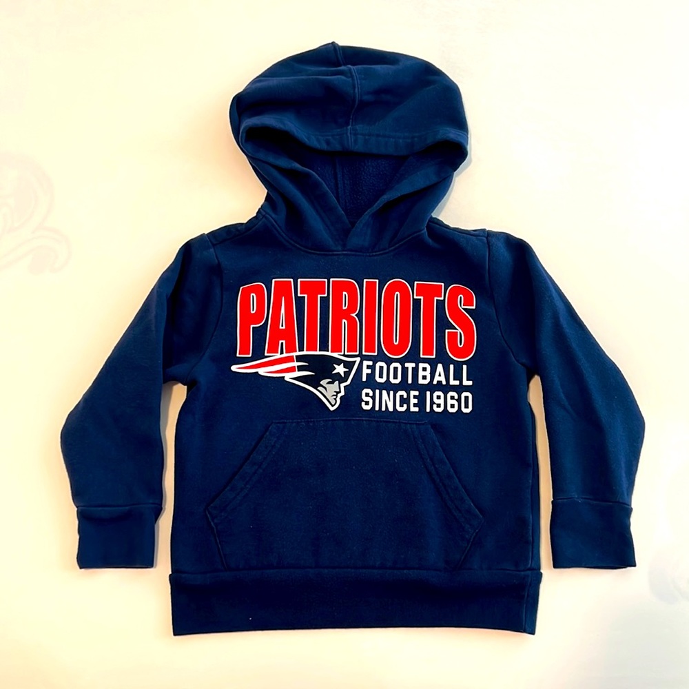 Boys NFL Team Apparel New England Patriots Hoodie - Navy XS (5)